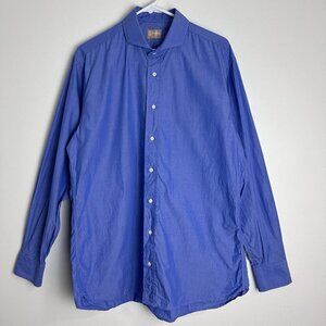 Vintage Gitman Bros Cotton Oxford Button Down‎ Shirt Mens 16.5 35 Blue USA